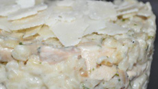 Risotto d'ebly au poulet et champignons