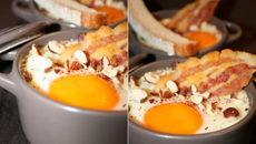 Œufs cocotte forestiers aux noisettes