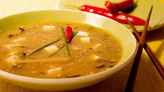 Velouté de potiron aux noix de saint-jacques