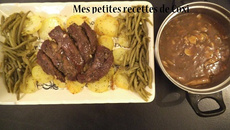 Rôtis de bœuf et son lit de légumes