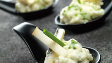 Petites cuillères de risotto et au Bresse Bleu