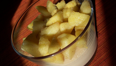 Panacotta aux speculoos et pommes poêlées