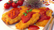 Escalopes à la moutarde tomatée