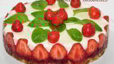 Cheese-Cake aux mara des bois, à la menthe et à la fève Tonka