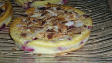 Clafoutis portion framboises amandes