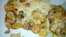 Cocktail de fruits de mer safrané