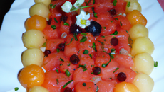 Saumon frais aux fruits exotiques