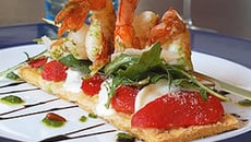 Tarte fine de la mer en habit vert