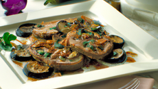 Piccata de veau aux aubergines
