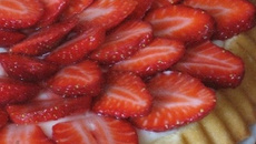 Tarte aux fraises renversée