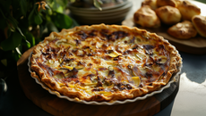 Quiche aux poireaux et au boursin