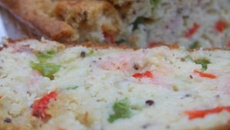 Cake aux poivrons et crevettes