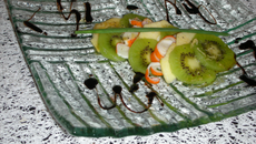 Millefeuille kiwi pomme et surimi