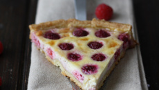 Tarte aux framboises et mascarpone