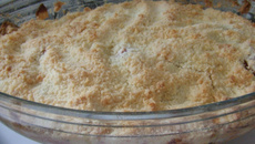 Crumble aux pommes et sa boule vanille