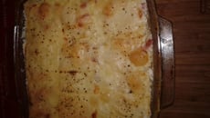 Gratin de courgettes aux lardons et fromage à raclette