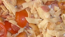 Salade de tagliatelles au jambon grillé
