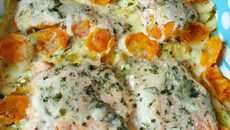 Gratin de ravioles au saumon facile