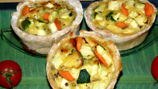 Mini-clafoutis aux courgettes