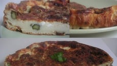 Quiche aux asperges verts frais et jambon serrano