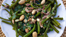 Salade de haricots verts aux amandes