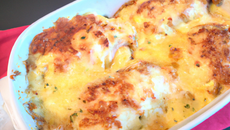 Filet de poulet gratiné au maroilles (variante : au cheddar)