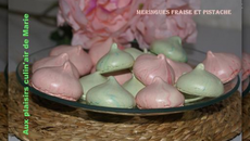 Meringues inratables fraises et pistaches