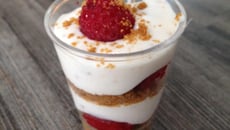 Verrines framboise spéculos