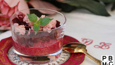 Verrines de betteraves et miettes de thon