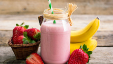 Smoothie banane-fraise-vanille