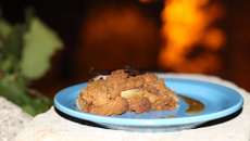 Crumble pommes-châtaigne au cœur caramel