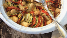 Tian de légumes aux quenelles de veau