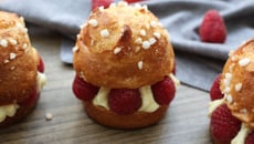 Mini-brioches façon tropéziennes aux framboises