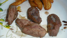 Magret de canard au miel et vinaigre basalmique