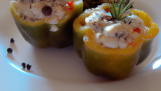 Poivrons farcis à la brandade de morue