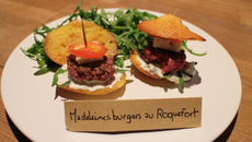 Madeleines burgers au Roquefort