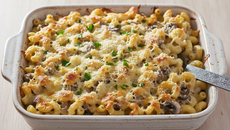 Gratin de coquillettes aux champignons