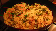 Macaronis au curry de porc