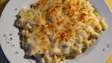 Gratin de macaronis au chèvre rapide