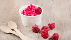 Yaourt glacé à la framboise