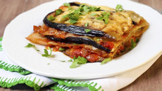 Lasagnes maison aux aubergines et tomates