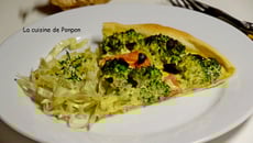 Tarte au brocoli et ail noir