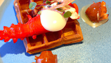 Gaufre de chérie au homard bleu