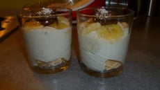 Verrine mousse banane et nid de Nutella