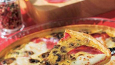 Tarte aux champignons et fines tranches de bacon