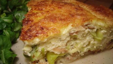 Tarte au saumon fumé et au poireau