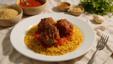 Boulettes de bœuf à la coriandre (couscous)