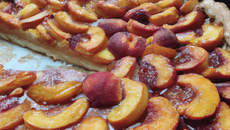 Tarte aux pêches sans pâte