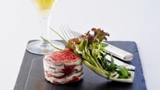 Millefeuille de bœuf cru