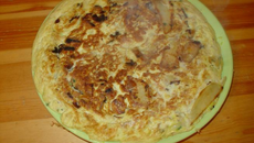 Omelette chou vert et pommes de terre